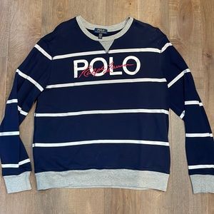 Crew Neck Polo Sweatshirt